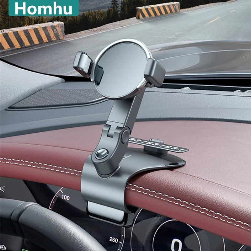 Universal 360 Rotating Cell Phone GPS Car Dashboard Mount Phone Holder Stand Hud Clip-On Cradle Phone Bracket Car Holder