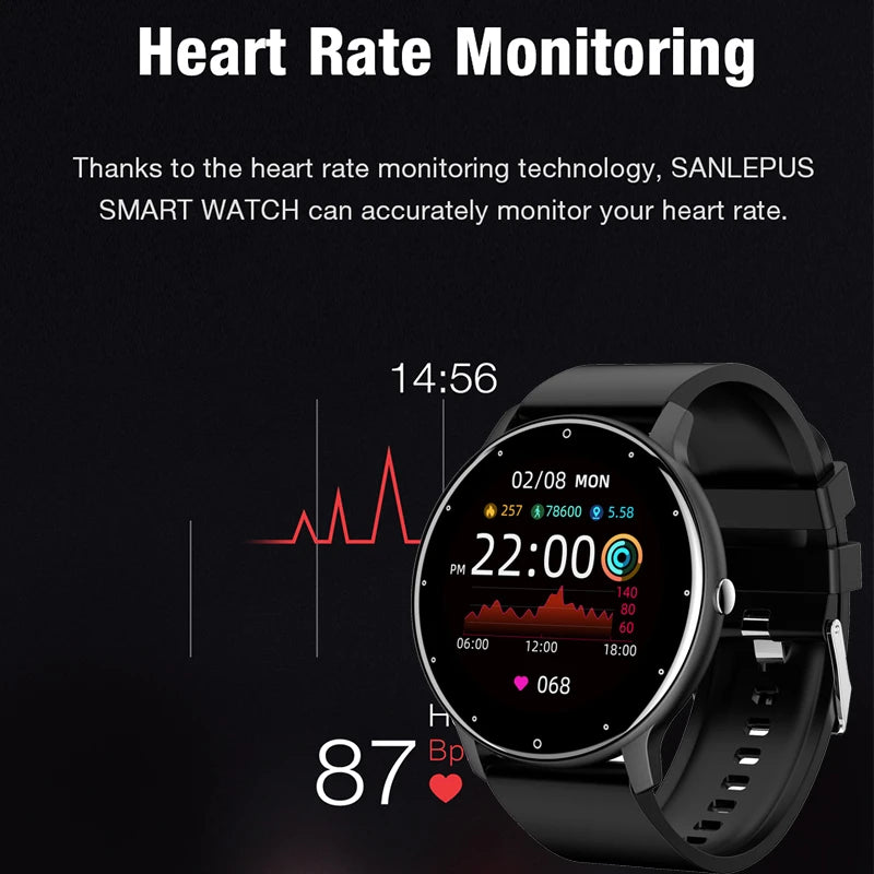 2026 New Smart Watch Men Full Touch Screen Sport Fitness Watch IP67 Waterproof Bluetooth for Android Ios Smartwatch Men+Box