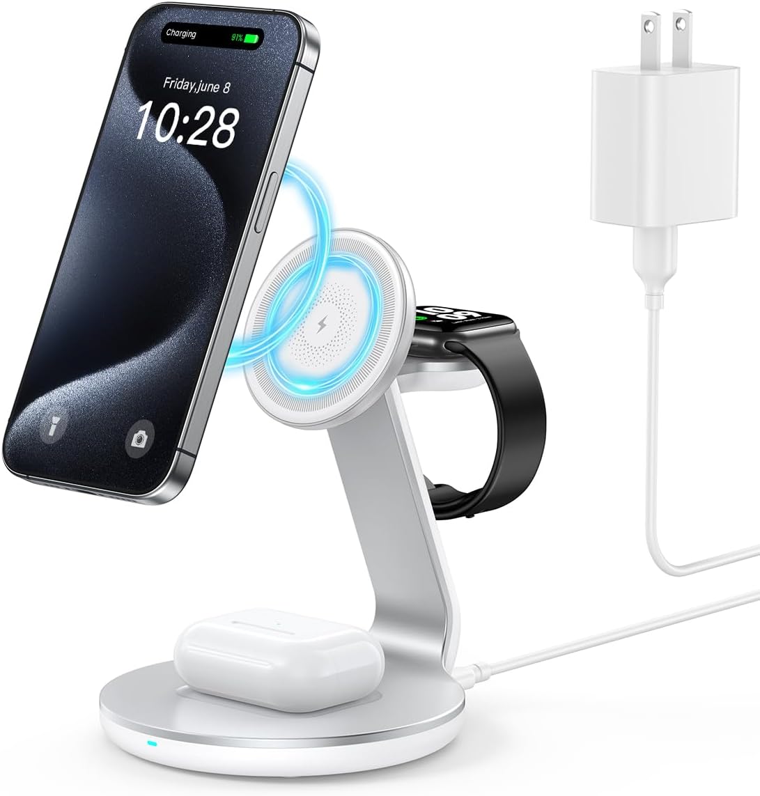 Station de Charge Sans Fil 3-en-1