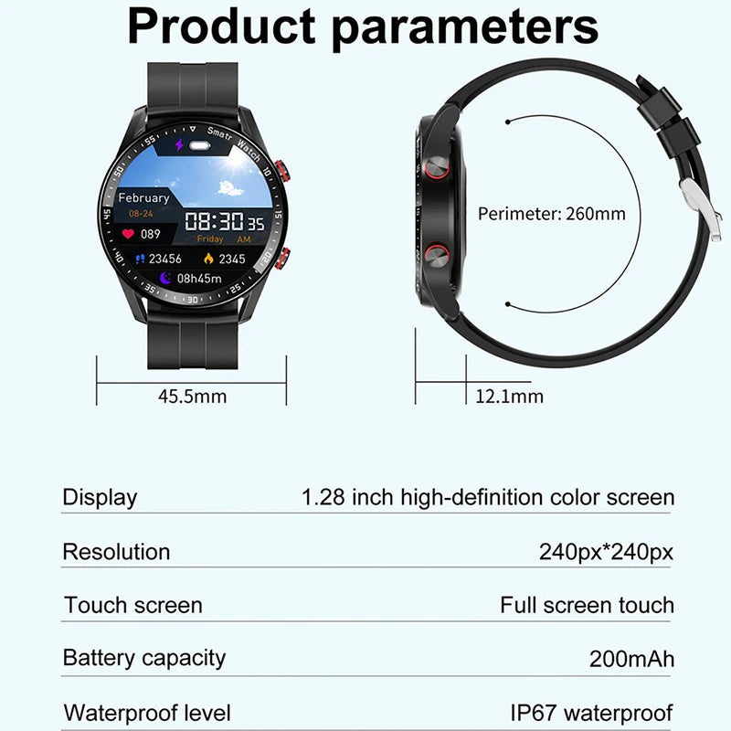 Sports Smart Watch Men Women HD Screen ECG+PPG Bluetooth Call GPS Tracker Heart Rate Monitor IP68 Waterproof Smartwatch 2026 New
