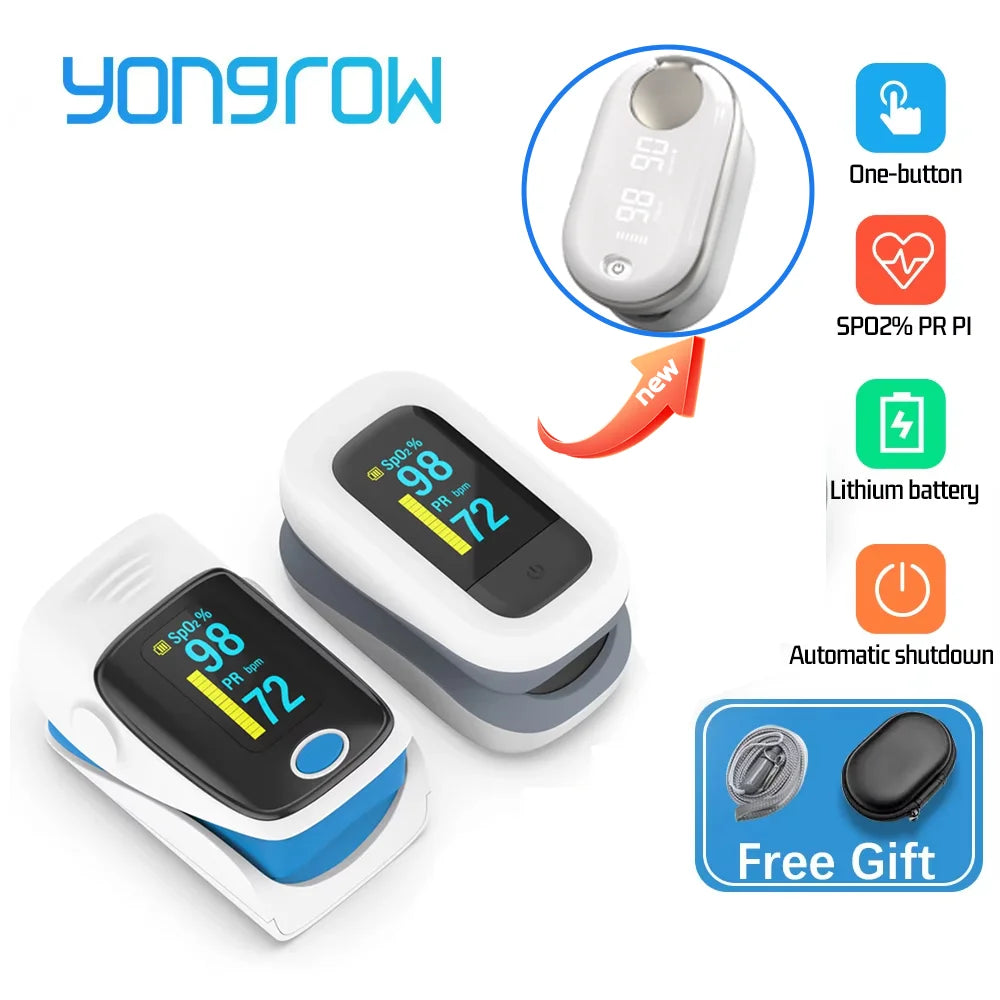 Medical Finger Pulse Oximeter Blood Oxygen Saturation Meter Heart Rate OLED Oximetro De Dedo Monitor Health Care