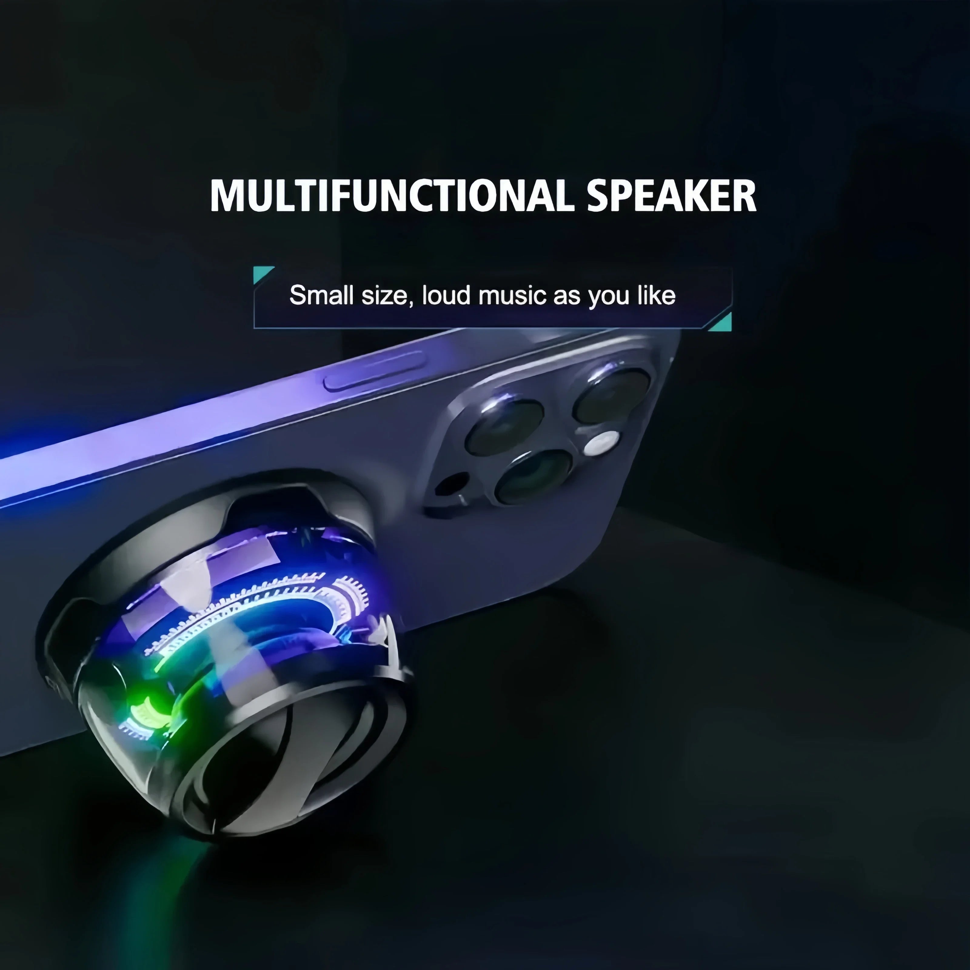 Haut-Parleur Bluetooth 5.3 Magnétique Portable RGB