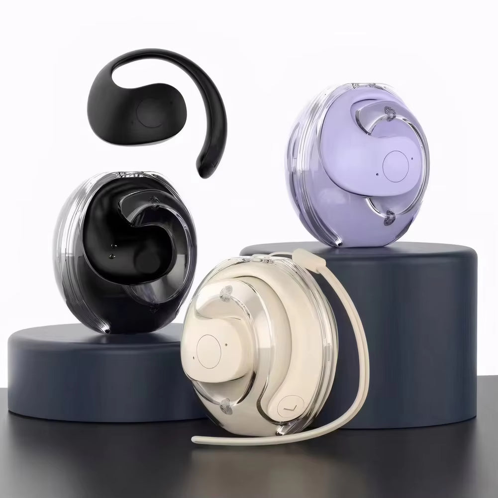 Wireless BT AI Real-Time Language Translation Earphones 144 Languages Ear Hanging Headphone Translator for Travel Business