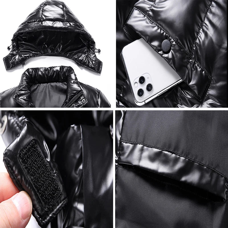 Winter Men'S Jackets Fashion Men Cotton Warm Parkas down Hoodies Coats Casual Outdwear Thermal Jackets Mens Clothing